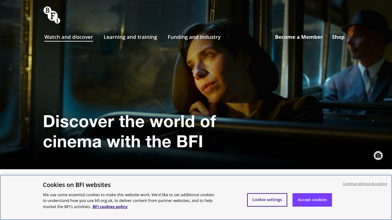 The official website of the British Film Institute (BFI), a leading organization for film and television.