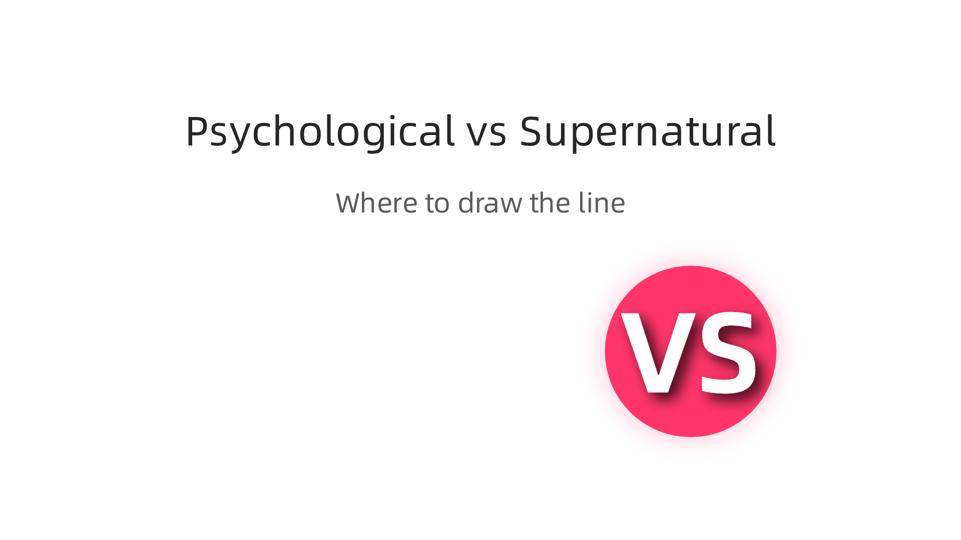 A comparison of psychological horror and supernatural horror characteristics.